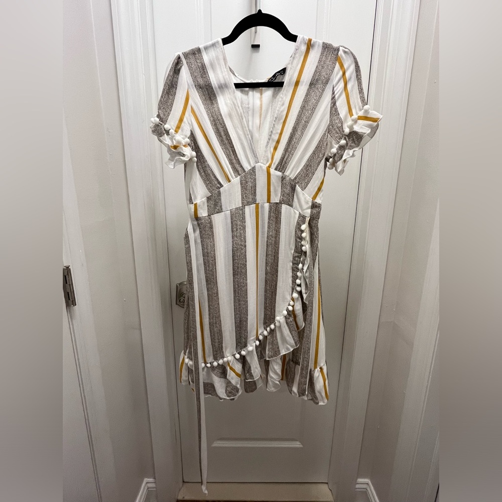Simplee Apparel Simplee Faux Wrap Dress